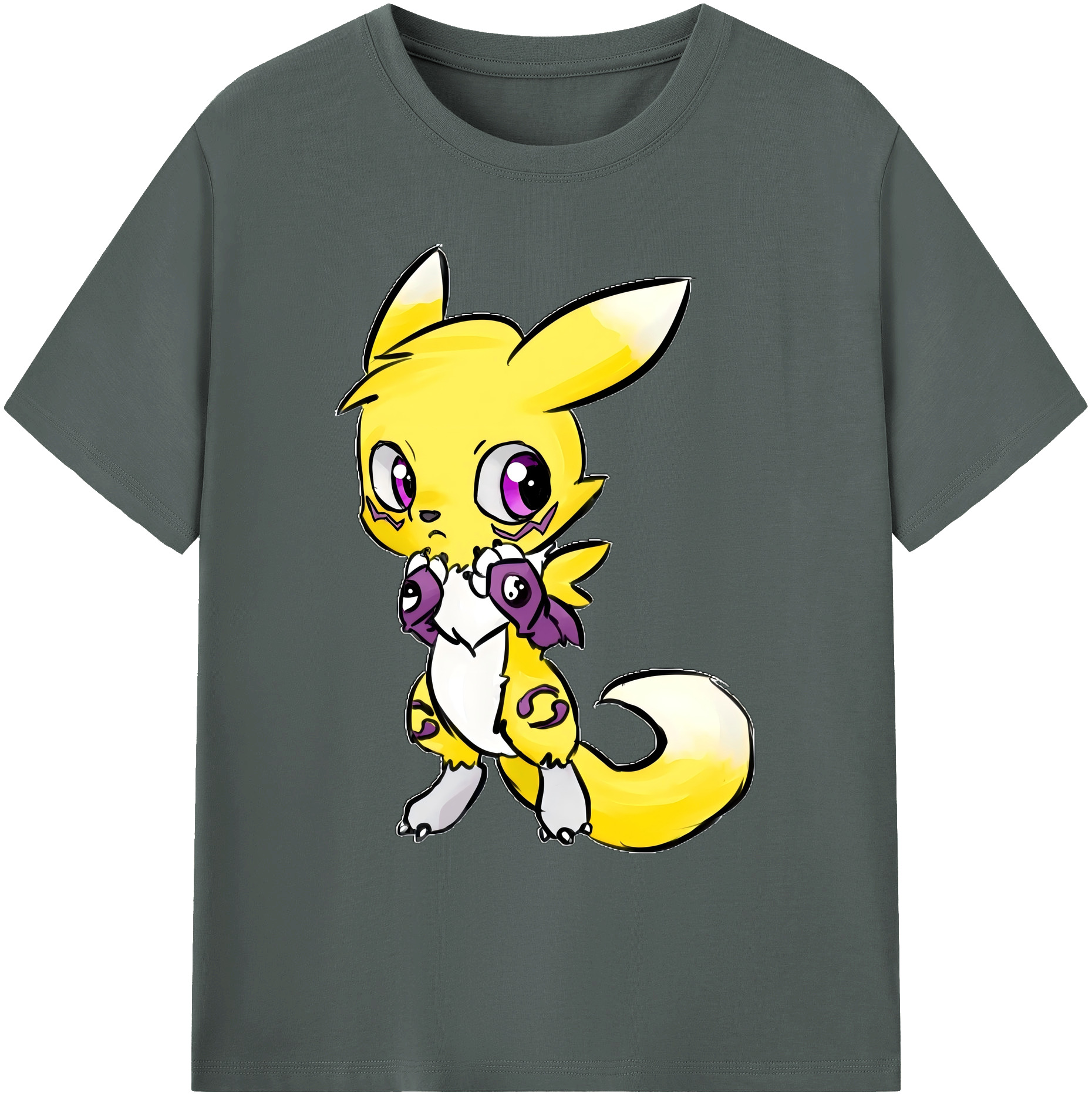 （画像用） Digimon デジタルモンスター/デジモン 綿100％ メンズ半袖Tシャツ｜肌触りやわらか＆通気性